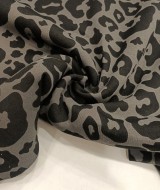 3 İplik Baskılı Kumaş | Gri Zemin Siyah izler