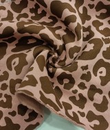 3 İplik Baskılı Kumaş | Pudra zemin Kahve İzler