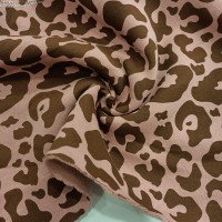 3 İplik Baskılı Kumaş | Pudra zemin Kahve İzler