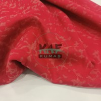 3 İplik Şardonlu Kumaş | Nar Zemin Gri izler