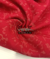 3 İplik Şardonlu Kumaş | Nar Zemin Gri izler