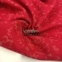 3 İplik Şardonlu Kumaş | Nar Zemin Gri izler