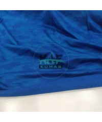 Viskon Baskılı İki İplik Kumaş | Saks Mavi  