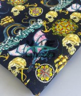 3 İplik Baskılı Kumaş | Ejderha & Kuru Kafa