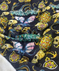 3 İplik Baskılı Kumaş | Ejderha