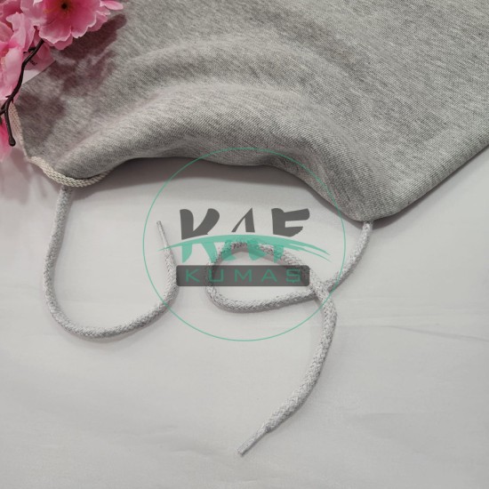 Şeffaf Uçlamalı 138 cm Gri Kordon Bağcık | Sweatshirt-Eşofman İpi 1 Adet