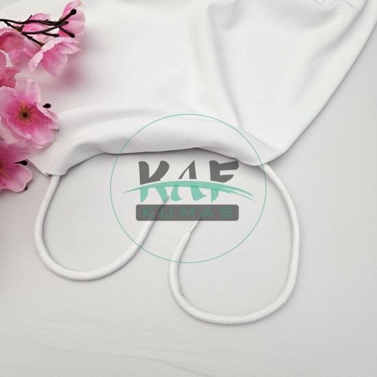 Şeffaf Uçlamalı 86 cm Beyaz Kordon Bağcık | Çocuk Sweatshirt-Eşofman İpi 1 Adet