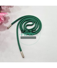 Özel Gümüş Renk Uçlamalı 105 cm Yeşil Kordon Bağcık | Sweatshirt-Eşofman İpi 1 Adet