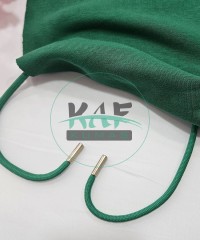 Özel Gümüş Renk Uçlamalı 105 cm Yeşil Kordon Bağcık | Sweatshirt-Eşofman İpi 1 Adet