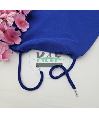 Özel Gümüş Renk Uçlamalı 125 cm Saks Mavi Kordon Bağcık | Sweatshirt-Eşofman İpi 1 Adet
