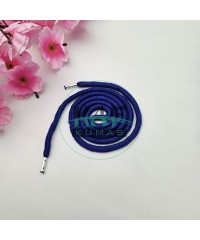 Özel Gümüş Renk Uçlamalı 125 cm Saks Mavi Kordon Bağcık | Sweatshirt-Eşofman İpi 1 Adet