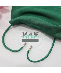 Özel Gümüş Renk Uçlamalı 105 cm Yeşil Kordon Bağcık | Sweatshirt-Eşofman İpi 1 Adet