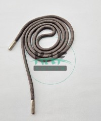 Özel Gümüş Renk Uçlamalı 120 cm Kil Kordon Bağcık | Sweatshirt-Eşofman İpi 1 Adet