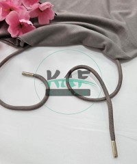 Özel Gümüş Renk Uçlamalı 120 cm Kil Kordon Bağcık | Sweatshirt-Eşofman İpi 1 Adet