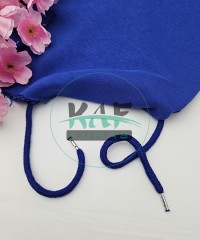 Özel Gümüş Renk Uçlamalı 125 cm Saks Mavi Kordon Bağcık | Sweatshirt-Eşofman İpi 1 Adet