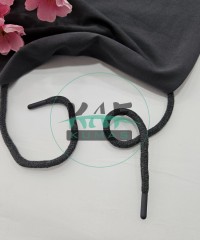 Özel Uçlamalı 120 cm Koyu Gri Kordon Bağcık | Sweatshirt-Eşofman İpi 1 Adet