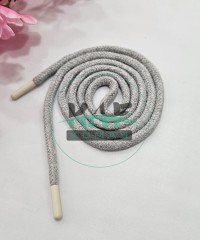 Özel Uçlamalı 115 cm Gri Kordon Bağcık | Sweatshirt-Eşofman İpi 1 Adet