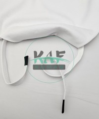 Özel Siyah Sakız Uçlamalı 115 cm Beyaz Kordon Bağcık | Sweatshirt-Eşofman İpi 1 Adet