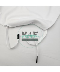 Özel Siyah Sakız Uçlamalı 115 cm Beyaz Kordon Bağcık | Sweatshirt-Eşofman İpi 1 Adet