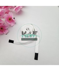 Özel Siyah Sakız Uçlamalı 115 cm Beyaz Kordon Bağcık | Sweatshirt-Eşofman İpi 1 Adet