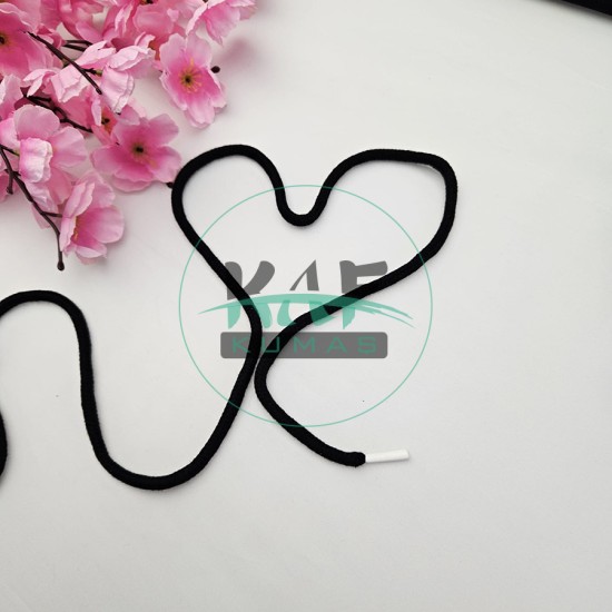 Set Fırsat* Siyah 50'lu Kordon Bağcık Beyaz Sakız Uçlamalı 145 cm & No 5 Siyah Renk 100'li Kuşgözü Set