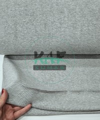 Pamuklu Ribana Kumaş | Gri Melanj Pamuklu Ribana Kumaş | Gri Melanj