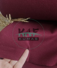 Penye Üstü Fırçalı Ribana Kumaş | Bordo Penye Üstü Fırçalı Ribana Kumaş | Bordo