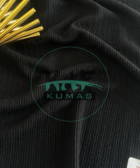 Bambulu Kaşkorse Kumaş | Siyah