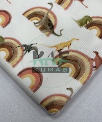Dinozor Desenli Kaşkorse Kumaş Dinozor Desenli Kaşkorse Kumaş