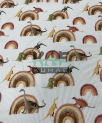 Dinozor Desenli Kaşkorse Kumaş Dinozor Desenli Kaşkorse Kumaş