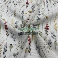 İnce Dallar Desenli Kaşkorse Kumaş