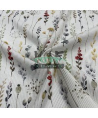 İnce Dallar Desenli Kaşkorse Kumaş