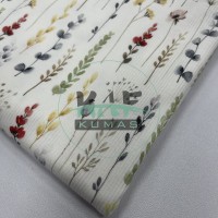 İnce Dallar Desenli Kaşkorse Kumaş