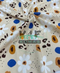 Papatya Desenli Kaşkorse Kumaş