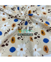 Papatya Desenli Kaşkorse Kumaş