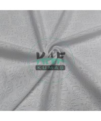 Delikli Ribana Kumaş | 100% Pamuk | Beyaz Gül Delikli Ribana Kumaş | 100% Pamuk | Beyaz Gül