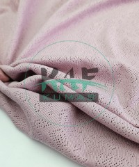 Gül Kurusu Delikli Pointelle Ribana Kumaş | 100% Pamuk | Gül