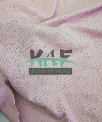 Gül Kurusu Delikli Pointelle Ribana Kumaş | 100% Pamuk | Gül