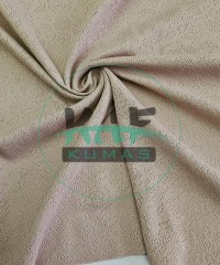 Kahverengi Delikli Pointelle Ribana Kumaş | 100% Pamuk | Gül