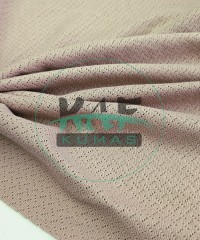 Kahverengi Delikli Pointelle Ribana Kumaş | 100% Pamuk | Çapraz Çizgili