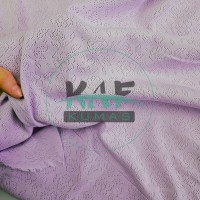 Lavanta Delikli Pointelle Ribana Kumaş | 100% Pamuk | Gül