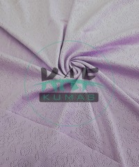 Lavanta Delikli Pointelle Ribana Kumaş | 100% Pamuk | Gül