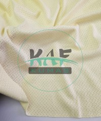 Sarı Delikli Pointelle Ribana Kumaş | 100% Pamuk | Çapraz Çizgili