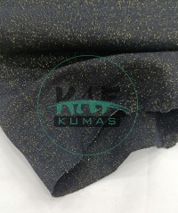 Simli Pamuk Ribana Kumaş | Siyah Simli Pamuk Ribana Kumaş | Siyah