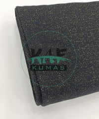 Simli Pamuk Ribana Kumaş | Siyah Simli Pamuk Ribana Kumaş | Siyah