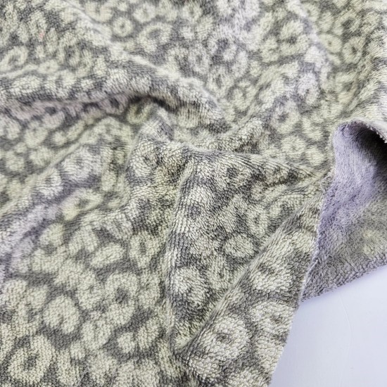Baskılı Pamuklu Havlu Kumaş | Leopar