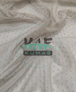 Küçük Puantiyeli Tül Kumaş| Gri