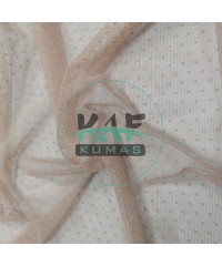 Küçük Puantiyeli Tül Kumaş | Pudra