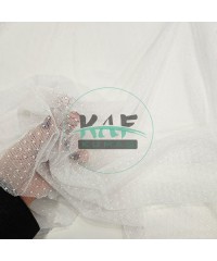 Puantiyeli Tül Kumaş | Beyaz