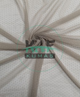 Küçük Puantiyeli Tül Kumaş| Gri